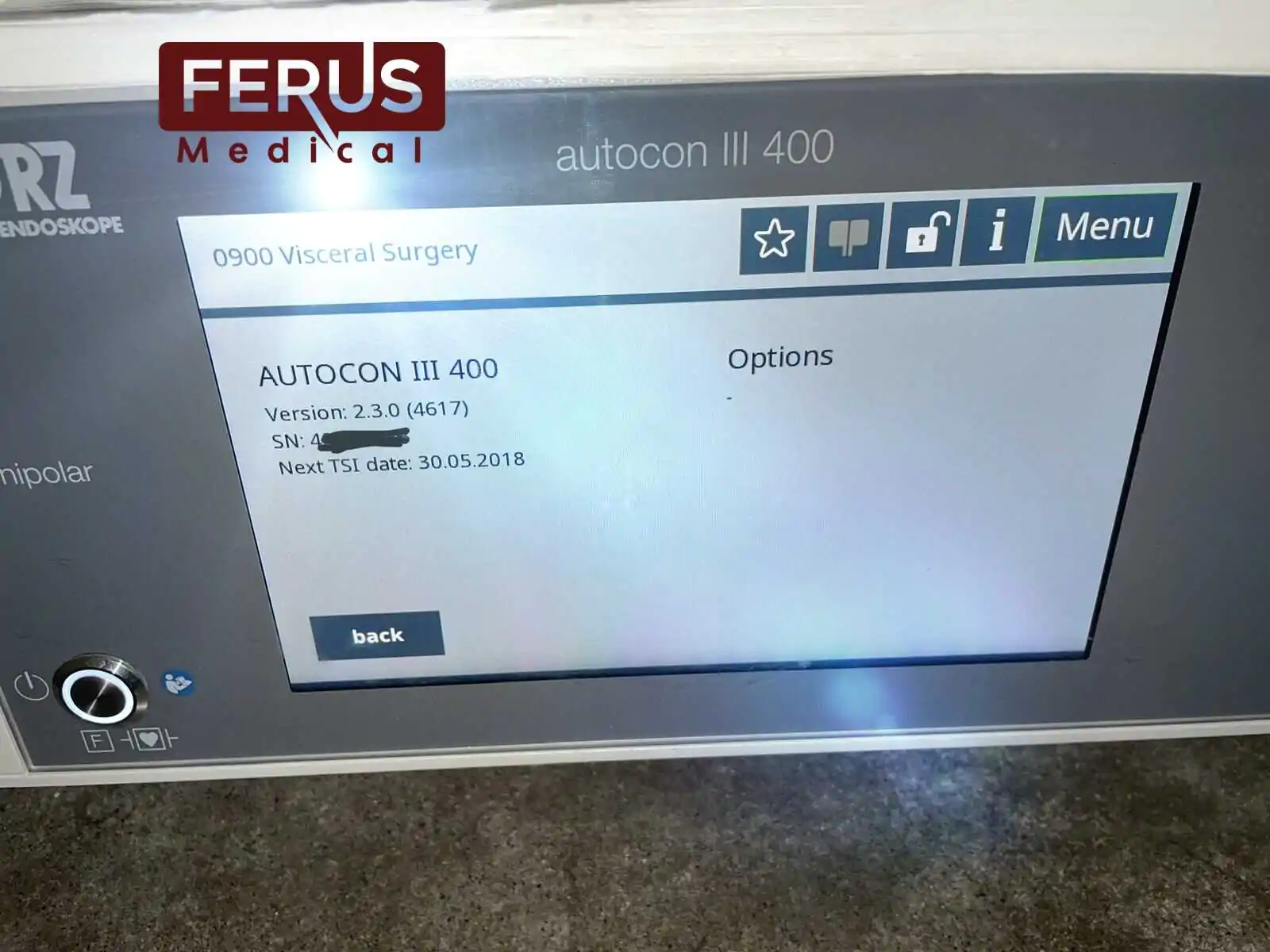 Karl Storz Autocon III 400 Electrosurgical Unit - Image 4